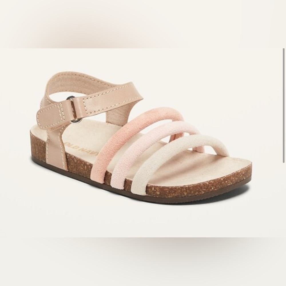 NWT Old Navy Girls' Pink Ombre Multi-Strap Sandals